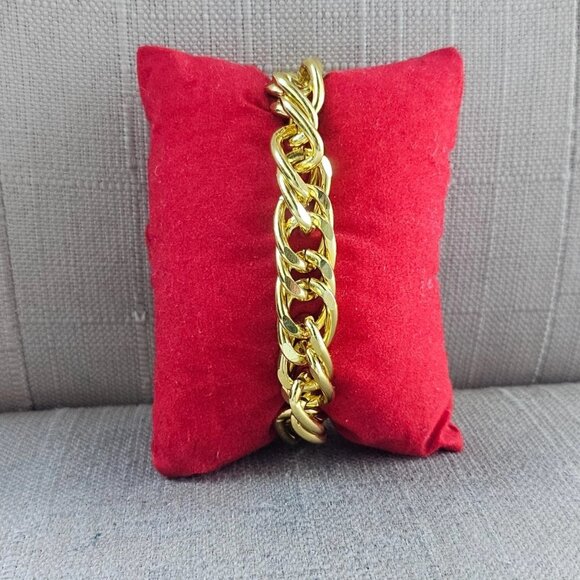 Fashion Wristband Bracelet Unisex Fashion Jewelry Yellow Gold Tone Bracelet New - Picture 6 of 12